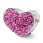 Sterling Silver Reflections Pink Swarovski Crystal Heart Bead