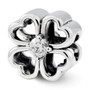 Sterling Silver Reflections Four Leaf Clover w/ CZ Bead