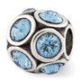 Sterling Silver Reflections March Swarovski Crystal Bead