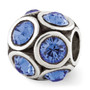 Sterling Silver Reflections September Swarovski Crystal Bead