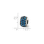 Sterling Silver Reflections Blue Swarovksi Crystal Bead