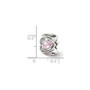 Sterling Silver Reflections Pink CZ Heart Bead