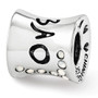 Sterling Silver Reflections Swarovski LOVE Bead