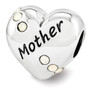 Sterling Silver Reflections Crystals from Swarovski Mother Heart Bead