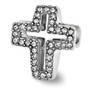 Sterling Silver Reflections Crystals from Swarovski Pav Open Cross Bead