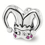 Sterling Silver Reflections Crystals from Swarovski Jester Mask Bead
