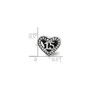 Sterling Silver Reflections Crystals from Swarovski Quinceanera Heart Bead