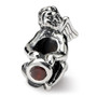 Sterling Silver Reflections January CZ Antiqued Bead