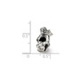 Sterling Silver Reflections April CZ Antiqued Bead