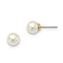 Gold-tone 8mm Simulated Pearl Post Earrings