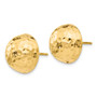 14k Hammered Half Ball Post Earrings