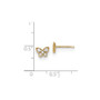 14k Madi K Kids CZ Butterfly Post Earrings