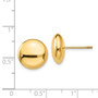 14k Polished 12mm Button Post Earrings