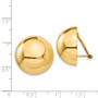 14k Omega Clip 20mm Half Ball Non-pierced Earrings