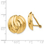 14k Omega Clip Polished Non-pierced Earrings