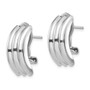 14k White Gold Omega Post Earrings