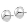 14k White Gold 16mm Half Ball Post Earrings