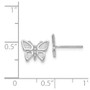 14k White Gold Butterfly Earrings