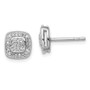 Sterling Silver Rhodium Diam. Post Earrings