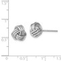 Sterling Silver Rhodium-plated Polished Love Knot Post Earrings