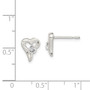 Sterling Silver CZ Post Earrings