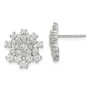 Sterling Silver CZ Cluster Post Earrings