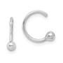 Sterling Silver Rhodium-plated Ball Cuff Earrings