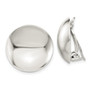 Sterling Silver Non-Pierced 18mm Button Earrings