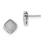 SS Rhodium-Plated & CZ Brilliant Embers Post Earrings