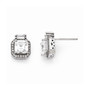 SS Rhodium-Plated & CZ Brilliant Embers Post Earrings