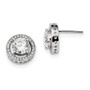 SS Rhodium-Plated CZ Brilliant Embers Earrings