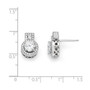 SS Rhodium-Plated CZ Brilliant Embers Earrings