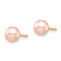14K Madi K 5-6mm Pink Round FW Cultured Pearl Stud Post Earrings