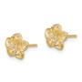 14K Plumeria Flower Post Earrings