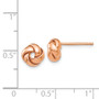 14k Rose Gold Polished Love Knot Post Earrings