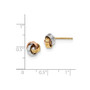 14k Tri-Color Polished Love Knot Post Earrings