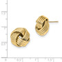 14k Polished Textured Love Knot Post Earrings