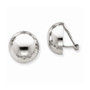 14k White Gold Polished Non-pierced Earrings