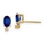 14k Diamond & Sapphire Birthstone Earrings