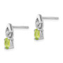 14k White Gold Peridot Diamond Earring