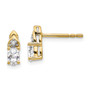 14K Diamond & White Topaz Earrings