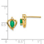 14K Diamond & Emerald Earrings