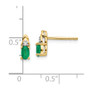 14K Diamond & Emerald Earrings