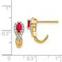 14K Diamond & Ruby Earrings