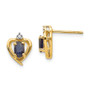 14K Diamond & Sapphire Earrings