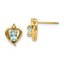 14K Diamond & Blue Topaz Earrings