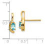 14K Diamond & Blue Topaz Earrings