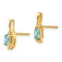 14K Diamond & Blue Topaz Earrings
