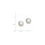 14k & Rhodium 5-6mm Button FW Cultured Pearl .05ct Diamond Post Earrings