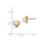 14k 5-6mm White Button Freshwater Cultured Pearl Post Earrings